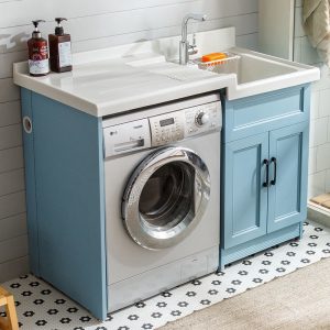 Tủ ban công tích hợp máy giặt – Thiết kế nhôm kết hợp chậu rửa, tủ quần áo, bể rửa đồng hành tiện ích - Hình 3
