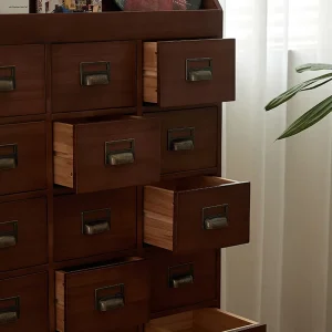 Tủ Bàn Phòng Ngủ Vintage Thiết Kế Nghệ Thuật Tầng Hình Chữ Nhật Chân Gỗ Chắc Chắn Tủ Đứng Phòng Khách Đa Năng Meble Nội Thất Phòng - Hình 4
