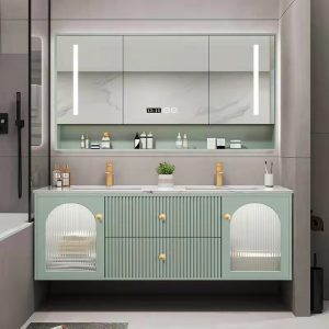 Tủ bệ bồn rửa mặt phòng tắm, vệ sinh, nhiều ngăn để vật dùng, sang trọng, đơn giản, đẹp mắt. - Hình 4