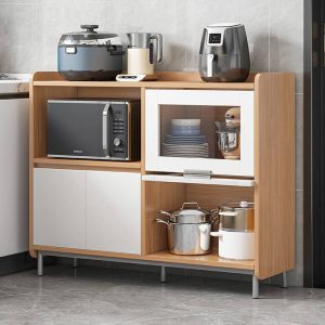 Tủ Bếp ăn hiện đại Tủ bát cao từ trần đến sàn có chân giá để lò vi sóng Tủ đựng trà treo tường nhiều tầng - Hình 2