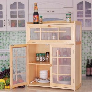 Tủ bếp chống côn trùng – Tủ gỗ nguyên khối nhỏ gọn, đựng rau, bát đĩa cho nhà bếp hộ gia đình - Hình 4