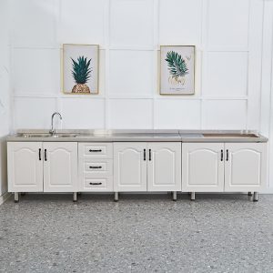 Tủ bếp gas Tủ inox đơn giản một trong một đa năng nấu rau bếp gas gia dụng Tủ bếp - Hình 3