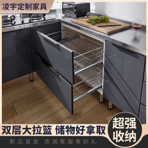 Tủ bếp inox Tủ bếp kết hợp Tủ bếp tích hợp Tủ bếp âm Tủ lắp ghép loại tiết kiệm gia đình - Hình 4