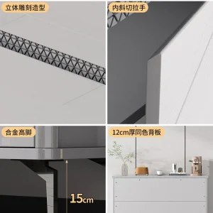 Tủ bếp nhẹ sang trọng, Tủ phòng khách đơn giản hiện đại, Tủ đựng đồ, Tủ rượu tích hợp - Hình 4