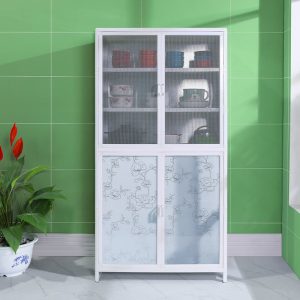 Tủ bếp nhiều ngăn 304 đựng vật dụng Tủ bếp đơn giản Tủ hợp kim nhôm - Hình 2