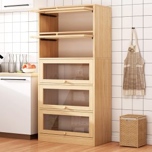 Tủ bếp tủ âm tường hộ gia đình tủ âm tường phòng khách để đồ đơn giản tủ chè tủ âm tường - Hình 2