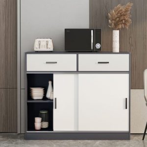 Tủ bếp tủ bếp tối giản hiện đại tủ đựng đồ cửa trượt ban công tủ chè tủ cửa sổ bay tủ