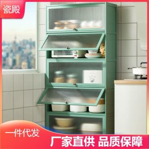 Tủ bếp tủ để đồ từ sàn đến trần tủ gia vị để đồ món ăn ban công nhiều lớp giá hộ gia đình - Hình 2