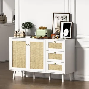Tủ buffet phòng khách. Tủ Mây, Tủ Buffet 2 Cửa, Tủ Gỗ Credenza Chứa Đồ Cho Phòng Khách - Hình 2