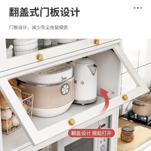 Tủ búp phê đơn giản tủ bếp thay đồ đơn giản tủ rượu gia đình tủ rượu sát tường phòng khách tủ chè thay đồ - Hình 4