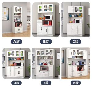 Tủ búp phê hiện đại đơn giản tủ cao 1 vách phòng khách bếp tủ kho tủ lò vi sóng tủ chè tủ - Hình 3