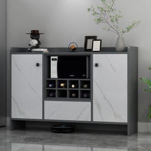 Tủ búp phê hiện đại tối giản nhẹ nhàng sang trọng tủ đựng đồ tích hợp tủ chè nhà hàng sát tường phòng khách nhà bếp tủ đựng đồ - Hình 2