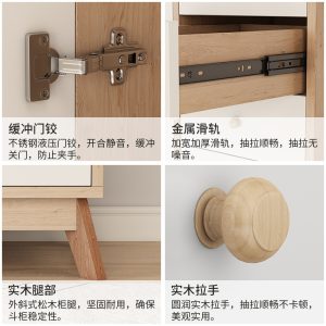 Tủ búp phê hiện đại tối giản tủ để đồ treo tường phòng khách tủ phụ tủ rượu gia đình tủ chè tủ bếp tủ bếp - Hình 3