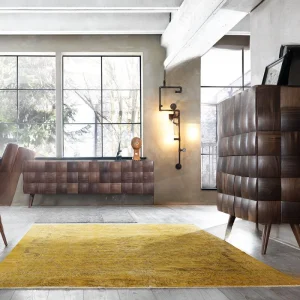 Tủ búp phê Italy, Tủ đựng đồ phòng khách, Tủ hiên phong cách retro phong cách Châu Âu, Tủ cao, Tủ búp phê màu óc chó - Hình 3