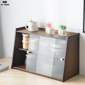 Tủ búp phê phong cách Nhật Bản thay đồ tủ bếp để bàn tủ nhỏ tủ trẻ em cửa duy nhất để đồ cốc