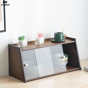 Tủ búp phê phong cách Nhật Bản thay đồ tủ bếp để bàn tủ nhỏ tủ trẻ em cửa duy nhất để đồ cốc - Hình 4