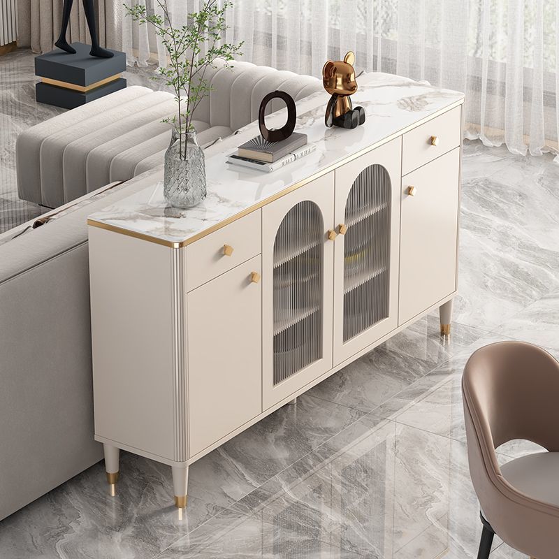 Tủ búp phê phong cách Pháp màu kem gia đình tủ tường thay đồ nhẹ sang trọng phòng khách thay đồ tủ chè - Hình 3 Tủ búp phê phong cách Pháp màu kem gia đình tủ tường thay đồ nhẹ sang trọng phòng khách thay đồ tủ chè - Hình 3