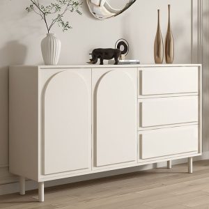 Tủ búp phê phong cách Pháp tối giản hiện đại phong cách kem phòng khách tủ để đồ tủ nhà bếp kệ tủ chè