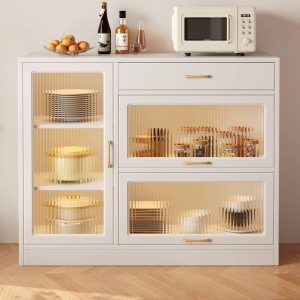 Tủ búp phê phòng khách bếp nhiều tầng tủ âm tủ sát tường tủ bếp tủ chè tủ kho tủ búp phê tủ búp phê