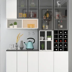 Tủ búp phê: Phòng khách tối giản hiện đại, Tủ đựng đồ trên tường, Tủ trang trí, Tủ đựng thức ăn gia đình kiểu phong cách Châu Âu - Hình 2