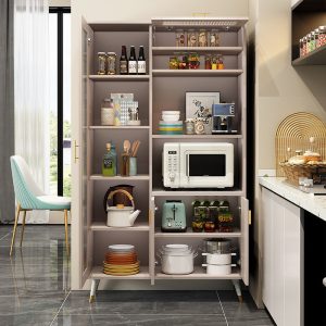 Tủ búp phê tối giản hiện đại phiến đá nhẹ tủ rượu sang trọng thay đồ treo tường phòng khách tủ chè tủ bếp thay đồ - Hình 4