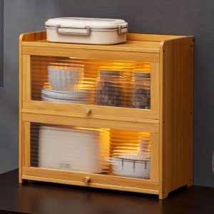 Tủ búp phê tủ bếp đơn giản sát tường nhà kết hợp tủ để đồ đa năng tủ búp phê tủ búp phê - Hình 2