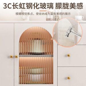 Tủ búp phê tủ để đồ bộ đồ ăn tủ khóa phòng khách đa chức năng nhà để đồ tủ tường tủ trà - Hình 4