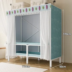 Tủ Căn hộ Tủ quần áo đơn giản Thép cao cấp Trưng bày quần áo Tủ có thể gập lại Phòng khách Tủ di động Abiertos Nội thất gia đình - Hình 3