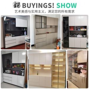 Tủ cao tủ búp phê tích hợp dựa vào tường hiện đại nhỏ gọn nhẹ sang trọng phòng khách tủ trà gia đình tủ rượu tủ đựng đồ - Hình 2
