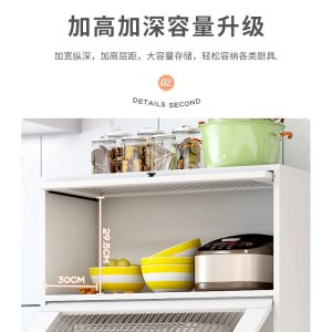 Tủ Changhong kính đơn giản Tủ phòng khách Tủ để đồ Tủ bếp nhà Tủ giá Tủ rượu - Hình 3