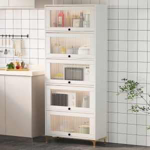 Tủ Changhong kính đơn giản Tủ phòng khách Tủ để đồ Tủ bếp nhà Tủ giá Tủ rượu