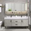 Tủ chậu Lavabo Đơn giản và hiện đại tủ chậu đôi một khối bằng đá phiến sang trọng phòng tắm chậu rửa từ trần đến sàn chậu rửa