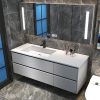 Tủ chậu rửa tích hợp tủ phòng tắm tối giản hiện đại kết hợp chậu rửa phòng tắm chậu rửa phòng tắm tủ gương bàn trang điểm