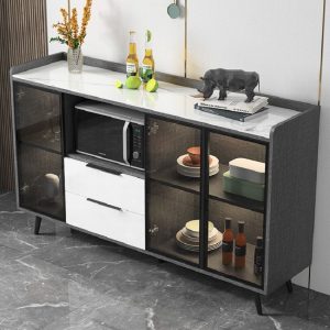 Tủ chè đá phiến hiện đại đơn giản nhẹ nhàng sang trọng tủ đựng đồ bếp tủ bát phòng khách tích hợp tủ âm tường
