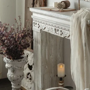 Tủ Curio Gỗ Sắp Xếp Trắng Phòng Khách Tủ Bảo Quản Cao Cấp Giọng Vitrine Salon Meuble Nội Thất Gia Đình - Hình 4