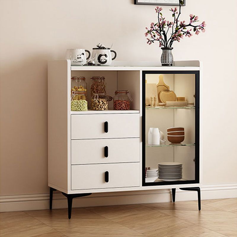 Tủ đá phiến tủ chè hiện đại đơn giản đẹp màu kem sang trọng tủ bát 1 vách ngăn cửa kính - Hình 2 Tủ đá phiến tủ chè hiện đại đơn giản đẹp màu kem sang trọng tủ bát 1 vách ngăn cửa kính - Hình 2
