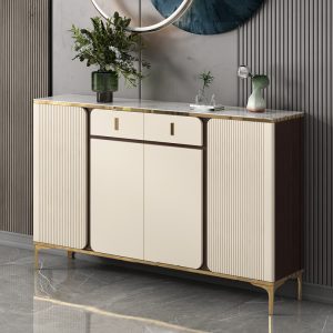 Tủ Đá phiến Tủ rượu hẹp Tủ rượu một bức tường gỗ nguyên khối phong cách Italy nhẹ sang trọng hiện đại Tủ trà Tủ - Hình 2