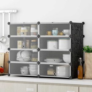 Tủ để đồ bộ đồ ăn tủ tủ bếp đơn giản đặt bát nhà kết hợp đa chức năng tủ giá tủ để đồ