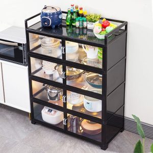 Tủ để đồ nhà bếp giá cao từ sàn đến trần tủ nhiều lớp tủ gia đình có cửa tủ phụ tủ khóa trạm độc lập