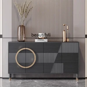Tủ Đèn Nhà Cao Cấp Hành Lang Lối Vào Tủ Giày Lối Đi Phòng Khách Tủ Hiện Đại Tối Giản Tủ Ngăn Kéo - Hình 2