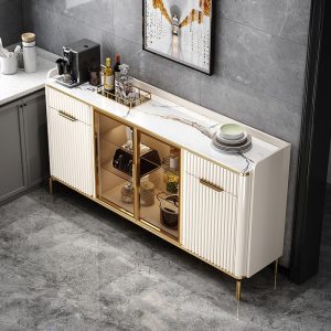 Tủ đẹp sang trọng bảng đá Tủ búp phê hiện đại nhà phòng khách Tủ rượu Tủ để đồ Tủ trà bên Tủ - Hình 2