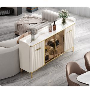 Tủ đẹp sang trọng bảng đá Tủ búp phê hiện đại nhà phòng khách Tủ rượu Tủ để đồ Tủ trà bên Tủ - Hình 3