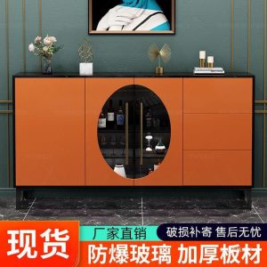 Tủ đẹp sang trọng phiến đá Tủ búp phê hiện đại tích hợp Tủ khóa tường phòng khách Tủ bếp Tủ để đồ - Hình 2
