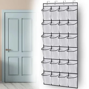 Tủ đồ 1X24 Lưới Treo Tường Đồ Lặt Vặt Giày Tổ Chức Vải Tủ Quần Áo Túi Có Giá Để Đồ Túi Lưới Trong Suốt Treo Trên cửa Hộp Vải - Hình 2