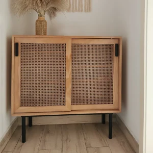 Tủ đồ Bán Hot Thiết kế mới Nội thất Boho 2 Tủ mây cửa mở cho phòng khách - Hình 2