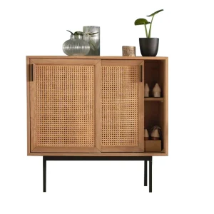 Tủ đồ Bán Hot Thiết kế mới Nội thất Boho 2 Tủ mây cửa mở cho phòng khách