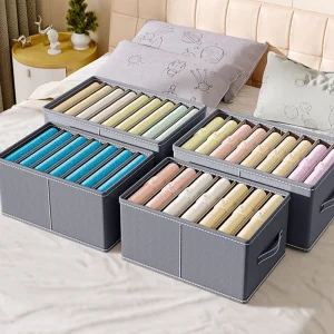 Tủ đồ Gấp gọn Đồ Lót Ngăn Kéo Túi Sắp Xếp Có Thể Gập Lại Tủ Quần Áo Tủ Quần Áo Ngăn Chia Hộp Bảo Quản Cho Áo Lót Tất Quần Lót - Hình 2