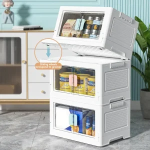 Tủ đồ Gấp một cửa Hộp mở Tủ lớn có thể xếp chồng lên nhau Hộp Tủ ngăn kéo nhựa Nhà tiết kiệm không gian Hộp
