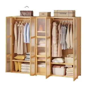 Tủ đồ Gỗ Waredrobe Tủ Quần Áo Tủ Quần Áo Bảo Quản Quần Áo Tủ Quần Áo Di Động Tủ Hồ Sơ Khối Lập Phương Mở Màn Hình Nội Thất Cho Căn Phòng