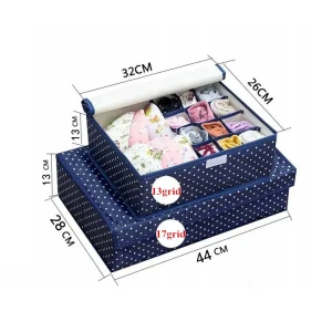 Tủ đồ Hộ Gia Đình Chống Bụi Hộp Bảo Quản Quần Lót Áo Ngực Tất Dây Hộp Chứa Đồ Chia Ngăn Kéo Tủ Quần Áo Hộp Có Nắp Tủ Quần Áo Organiz - Hình 2